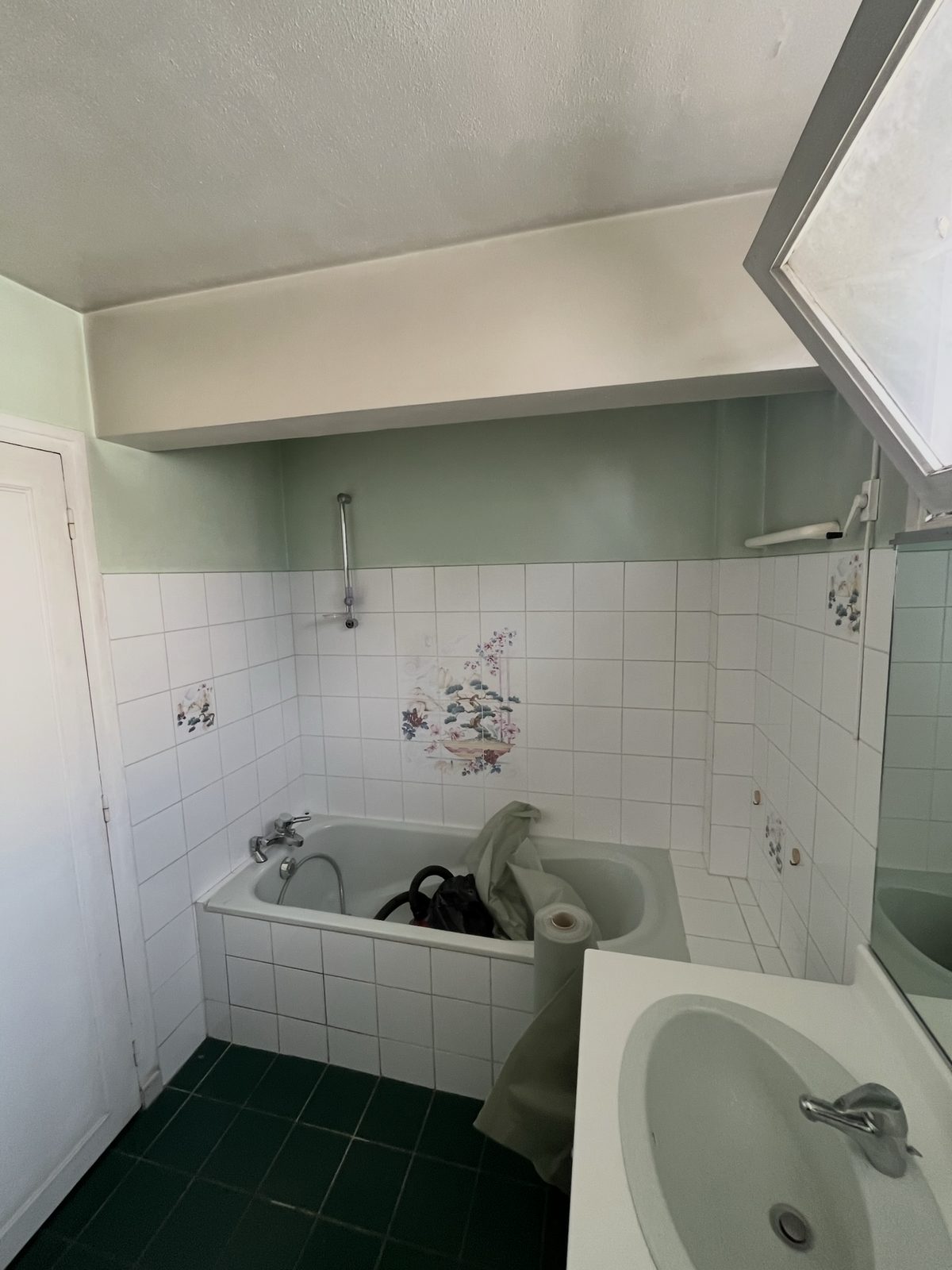 De la baignoire à la douche à l'italienne — avant travaux